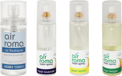 

Airroma Denim Touch, Fresh Lavender, Green Lemon, Magic Mogra Spray(660 ml)