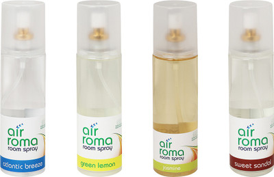 

Airroma Atlantic Breeze, Green Lemon, Jasmine, Sweet Sandal Car Freshener(800 ml)