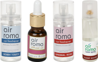 

Airroma Denim Touch, Indian Rose, Original Rose, Sweet Sandal Aroma Oil, Spray(350 ml)