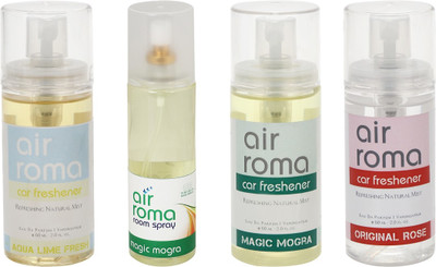 

Airroma Aqua Lime Fresh, Magic Mogra, Original Rose Spray(380 ml)