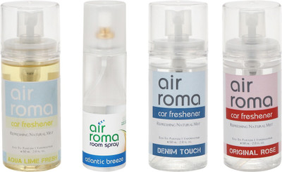 

Airroma Aqua Lime Fresh, Atlantic Breeze, Denim Touch, Original Rose Spray(380 ml)