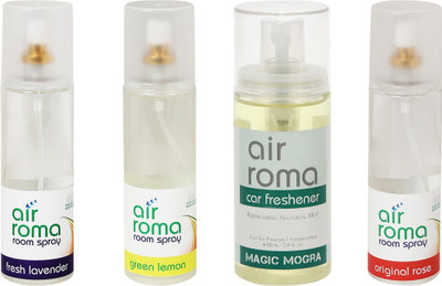 

Airroma Fresh Lavender, Green Lemon, Magic Mogra, Original Rose Spray(660 ml)