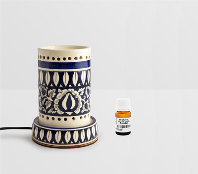 Brahmz Sandal Aroma Oil, Diffuser Set(10 g)