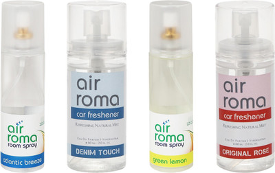 

Airroma Atlantic Breeze, Denim Touch, Green Lemon, Original Rose Car Freshener(520 ml)