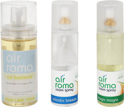 

Airroma Aqua Lime Fresh, Atlantic Breeze, Magic Mogra Spray(460 ml)