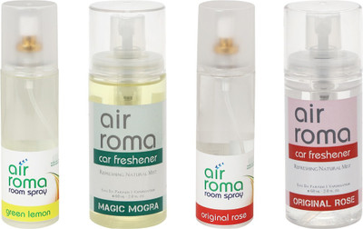 

Airroma Green Lemon, Magic Mogra, Original Rose Car Freshener(520 ml)