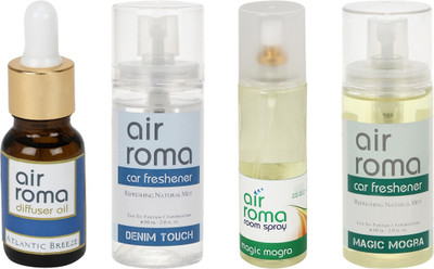 

Airroma Atlantic Breeze, Denim Touch, Magic Mogra Car Freshener(350 ml)