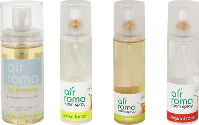 

Airroma Aqua Lime Fresh, Green Lemon, Jasmine, Original Rose Spray(660 ml)