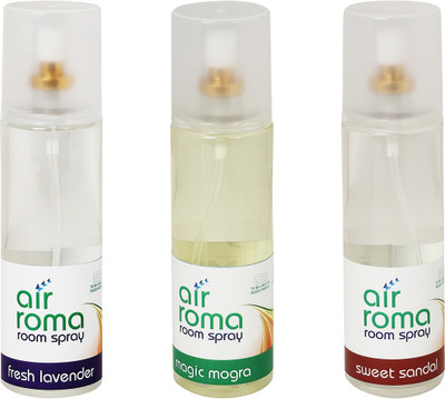 

Airroma Fresh Lavender, Magic Mogra, Sweet Sandal Spray(600 ml)
