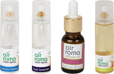 

Airroma Atlantic Breeze, Fresh Lavender, Indian Rose, Jasmine Aroma Oil, Spray(630 ml)