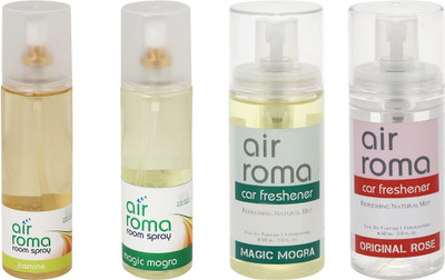 

Airroma Jasmine, Magic Mogra, Original Rose Spray(520 ml)