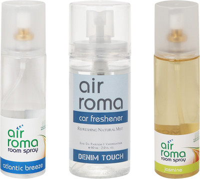

Airroma Atlantic Breeze, Denim Touch, Jasmine Car Freshener(460 ml)