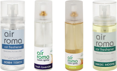

Airroma Denim Touch, Fresh Lavender, Jasmine, Magic Mogra Car Freshener(520 ml)