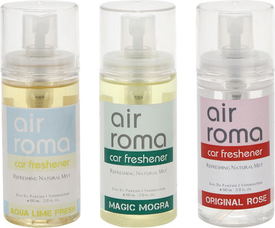 

Airroma Aqua Lime Fresh, Magic Mogra, Original Rose Spray(180 ml)