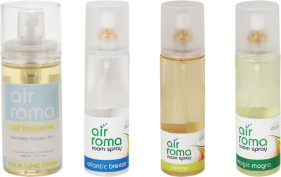 

Airroma Aqua Lime Fresh, Atlantic Breeze, Jasmine, Magic Mogra Spray(660 ml)