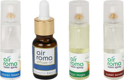 

Airroma Atlantic Breeze, Magic Mogra, Sweet Sandal Car Freshener(630 ml)