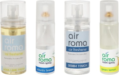 

Airroma Aqua Lime Fresh, Atlantic Breeze, Denim Touch, Green Lemon Spray(520 ml)