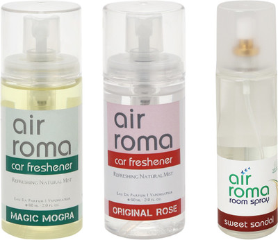 

Airroma Magic Mogra, Original Rose, Sweet Sandal Spray(320 ml)