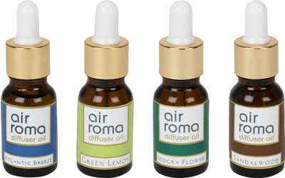Airroma Atlantic Breeze, Green Lemon, Mogra Flower, Sandalwood Aroma Oil, Spray(120 ml)