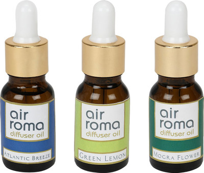 

Airroma Atlantic Breeze, Green Lemon, Mogra Flower Aroma Oil(90 ml)