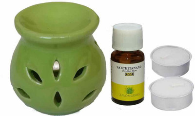 Satchitanand Lemongrasss Diffuser Set Baby Leafy Handi(4 x 2.5 ml)