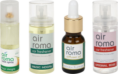 

Airroma Magic Mogra, Mogra Flower, Original Rose Aroma Oil, Spray(350 ml)