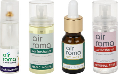 

Airroma Fresh Lavender, Magic Mogra, Mogra Flower, Original Rose Car Freshener(350 ml)