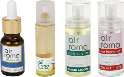 

Airroma Atlantic Breeze, Jasmine, Magic Mogra, Original Rose Aroma Oil, Spray(350 ml)
