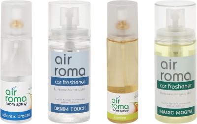 

Airroma Atlantic Breeze, Denim Touch, Jasmine, Magic Mogra Spray(520 ml)