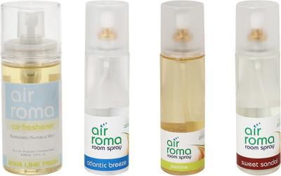 

Airroma Aqua Lime Fresh, Atlantic Breeze, Jasmine, Sweet Sandal Spray(660 ml)
