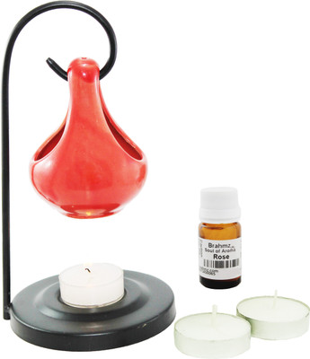 Brahmz Rose Aroma Oil, Diffuser Set(10 g)