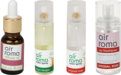 

Airroma Indian Rose, Magic Mogra, Original Rose Car Freshener(490 ml)