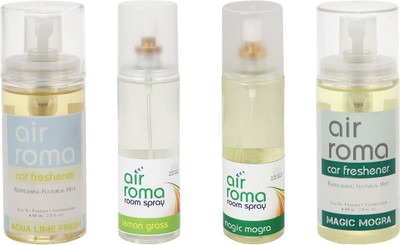 Airroma Aqua Lime Fresh, Lemon Grass, Magic Mogra Spray(520 ml)