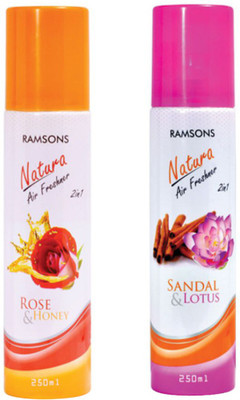 RAMSONS Lotus Spray Rose & honey, Sandal(2 x 125 ml)