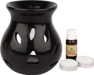 Aroma Decor Lemongrass Diffuser Set Ceramic Burner Pot