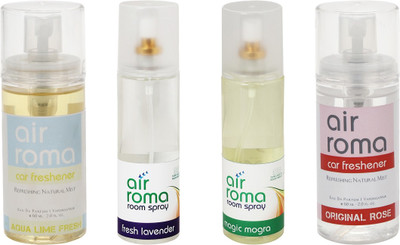 

Airroma Aqua Lime Fresh, Fresh Lavender, Magic Mogra, Original Rose Spray(520 ml)