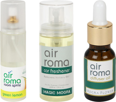 

Airroma Green Lemon, Magic Mogra, Mogra Flower Spray(275 ml)