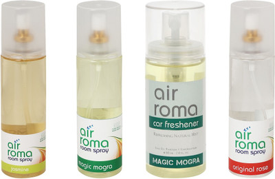 

Airroma Jasmine, Magic Mogra, Original Rose Spray(660 ml)