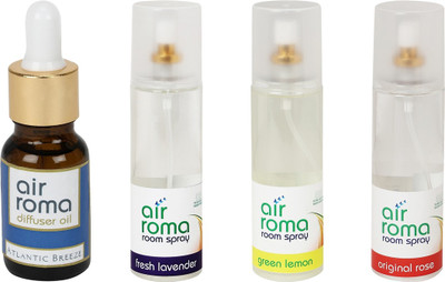 

Airroma Atlantic Breeze, Fresh Lavender, Green Lemon, Original Rose Aroma Oil, Spray(630 ml)