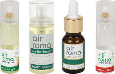

Airroma Magic Mogra, Mogra Flower, Original Rose Aroma Oil, Spray(490 ml)