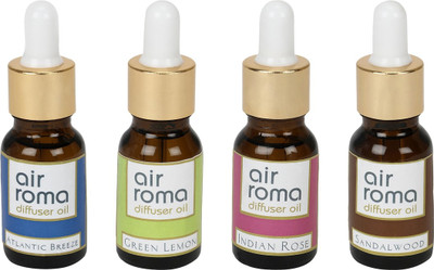 

Airroma Atlantic Breeze, Green Lemon, Indian Rose, Sandalwood Aroma Oil, Spray(90 ml)