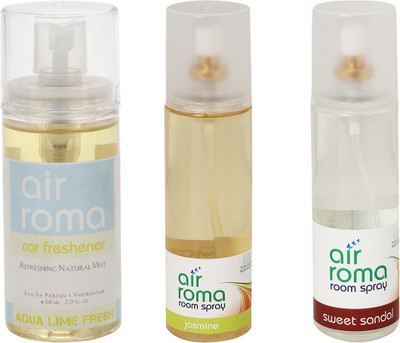 

Airroma Aqua Lime Fresh, Jasmine, Sweet Sandal Spray(460 ml)