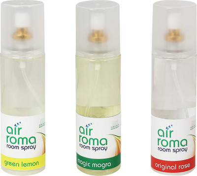 

Airroma Green Lemon, Magic Mogra, Original Rose Car Freshener(600 ml)