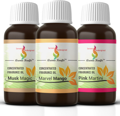 

Aroma Krafts Musk Magic, Marvel Mango, Pink Martini Aroma Oil(45 g)