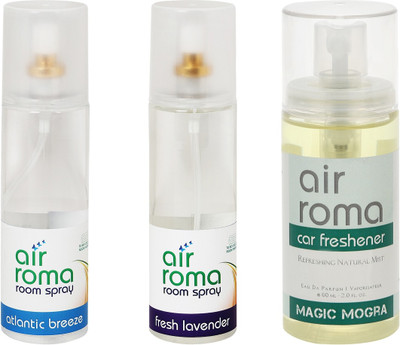

Airroma Atlantic Breeze, Fresh Lavender, Magic Mogra Spray(460 ml)