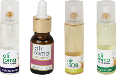 

Airroma Fresh Lavender, Indian Rose, Jasmine, Magic Mogra Car Freshener(630 ml)