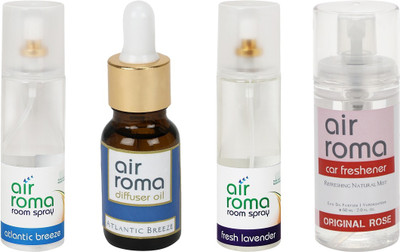 

Airroma Atlantic Breeze, Fresh Lavender, Original Rose Aroma Oil, Spray(490 ml)