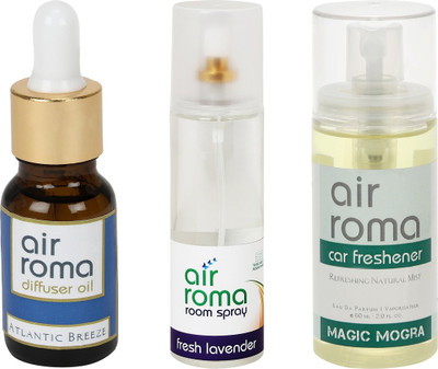 

Airroma Atlantic Breeze, Fresh Lavender, Magic Mogra Aroma Oil(275 ml)