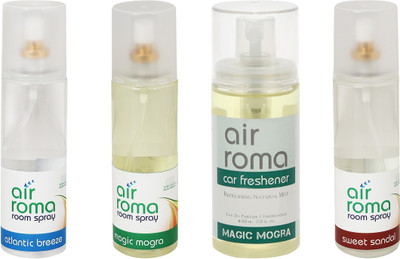 

Airroma Atlantic Breeze, Magic Mogra, Sweet Sandal Spray(660 ml)