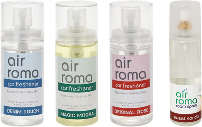 

Airroma Denim Touch, Magic Mogra, Original Rose, Sweet Sandal Spray(380 ml)